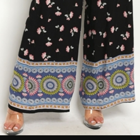 GIGI Two Piece Set Wide Leg Pants & Swing Crop Top Floral Print Sizes S & L NWT - Picture 8 of 12